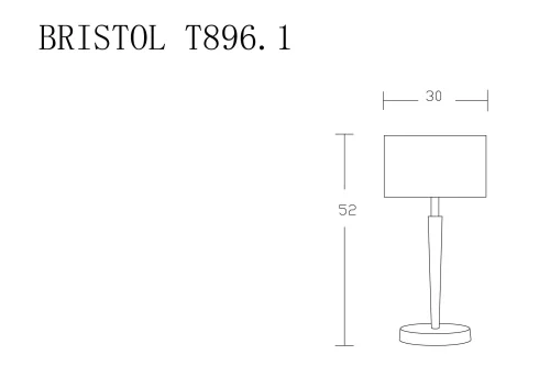 Настольная лампа BRISTOL T896.1 Lucia Tucci розовая 1 лампа, основание хром металл в стиле современный  фото 3